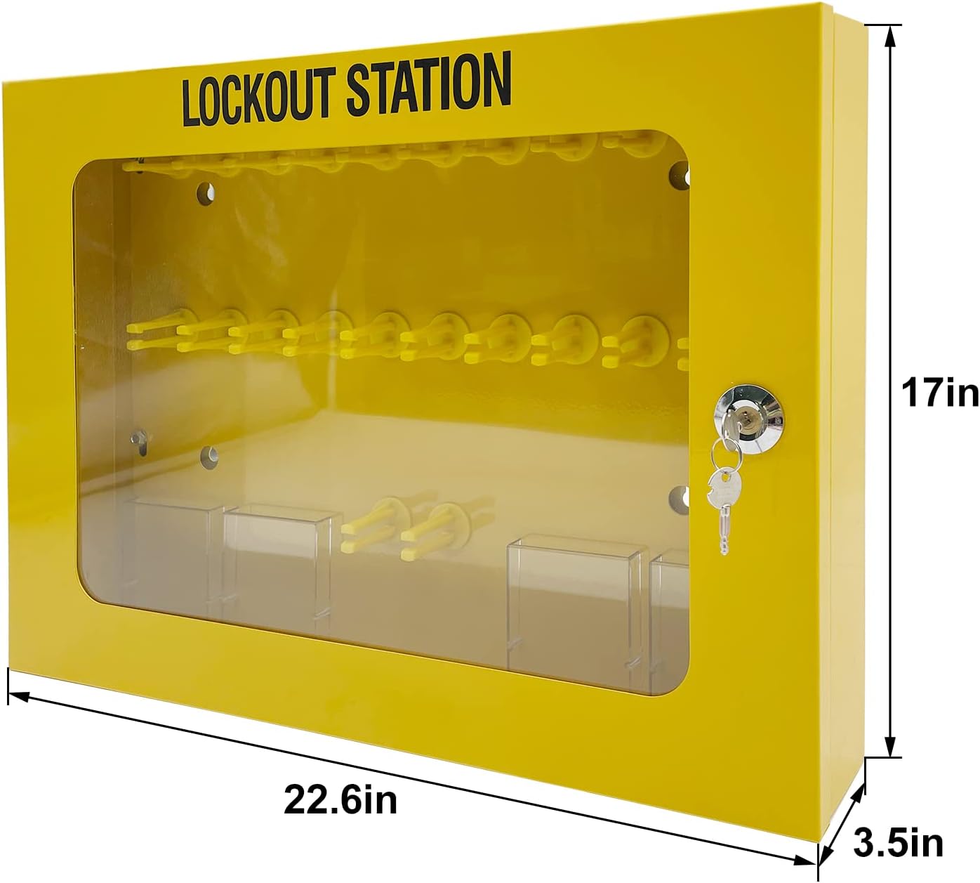 Lockout Tagout Station Metal Kit with Lock Out Tag Out Loto 4 Hasps,40 Tags,20 Locks with Number 1-20 (Big Metal Station)