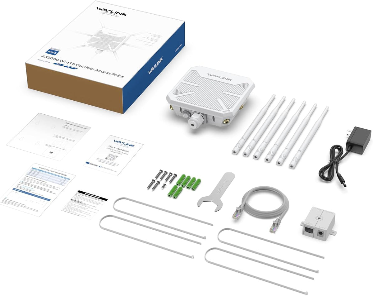 WAVLINK AX3000 Outdoor WiFi 6 Extender, Long Range WiFi Repeater, Starlink