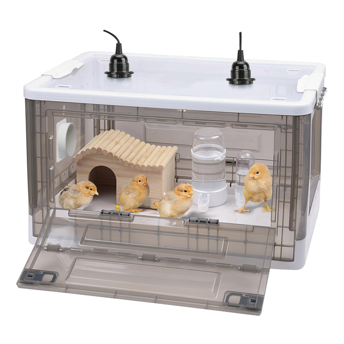 Chick Brooder,Fan Ventilation Circulation Design,Brooder Box for Chicks,Brooder Heater Warms up to 25 Chicks (23″x17″x14″)
