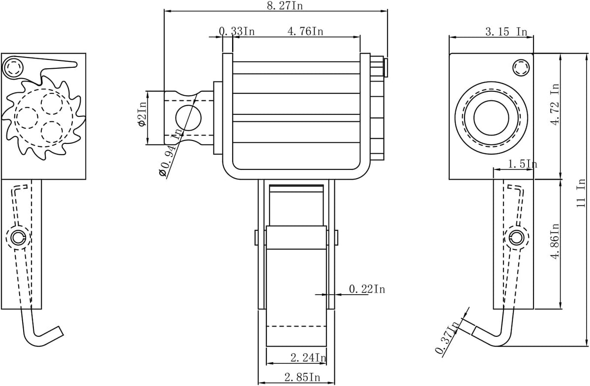 ANLULOAD Stake Pocket Outward Off-Set,Trailer Stake Pocket Winch.4Packs