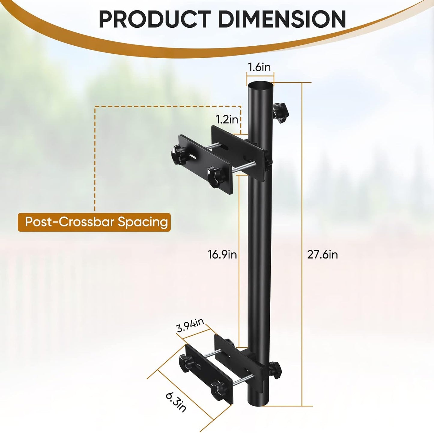 ZZM Patio Umbrella Holder Deck Umbrella Mount, Adjustable Umbrella Bracket Outdoor Attaches to Railing and Flag Pole Fixed Bracket Maximizing Patio