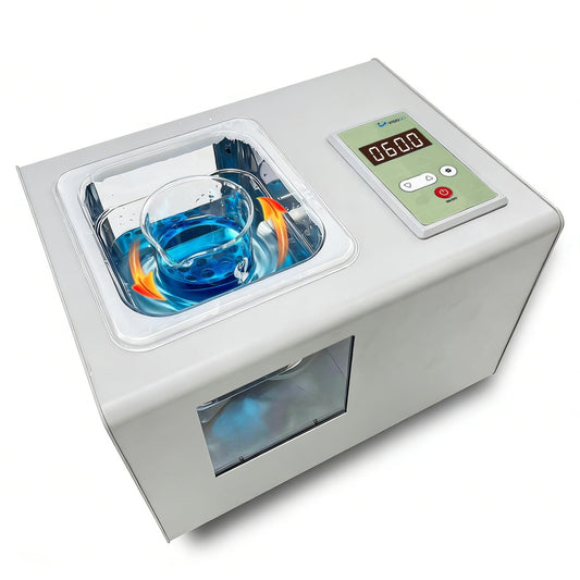 2L Lab Water Bath with Circulating Pump, Three-Sided Viewing Windows, PID Temperature Control up to 100°C, Thermostatic Laboratory Water Bath with Timer & Continuous Mode, Dry-Burn Protection