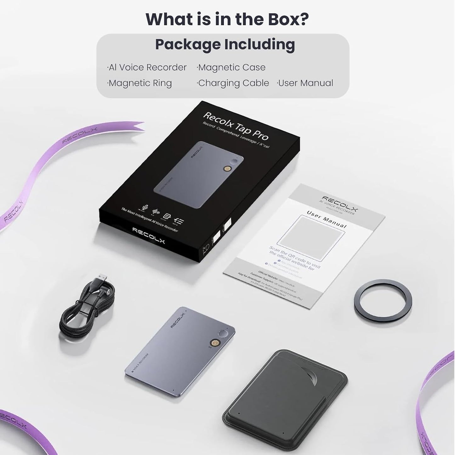 Recolx AI Meeting Voice Recorder, AI Taking Device and Meeting Recorder