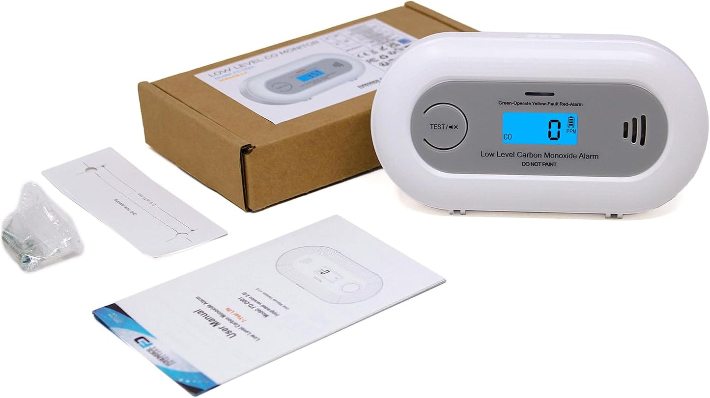 Fast Low Level CO Monitor | 7-Year Life | 10 ppm | New Version 2.0 |