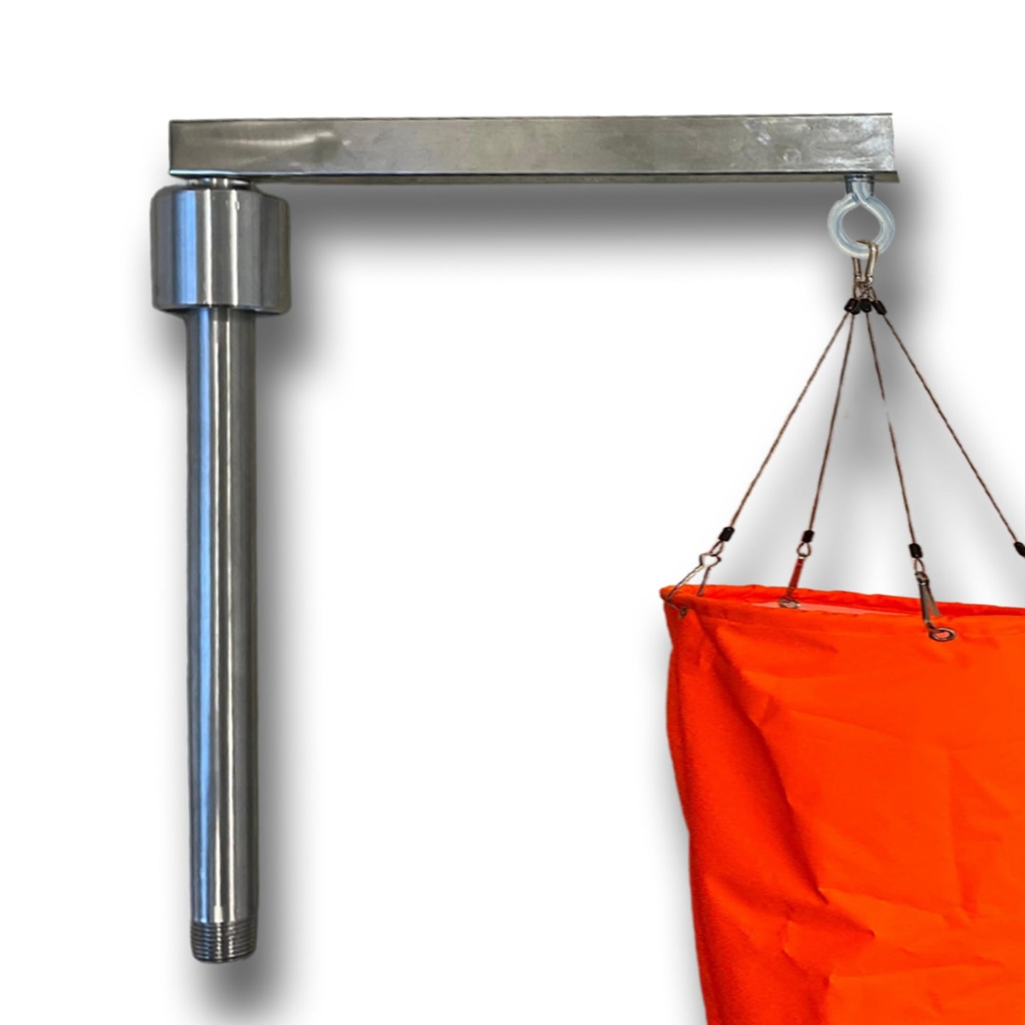 Heavy-Duty Windsock Pivot Arm – 304 Stainless Steel Build with 3/4" NPT Male Threading | Smooth 360° Rotation | Dual Ball Bearings | Threaded Mount for Accurate Wind Direction & Industrial Use