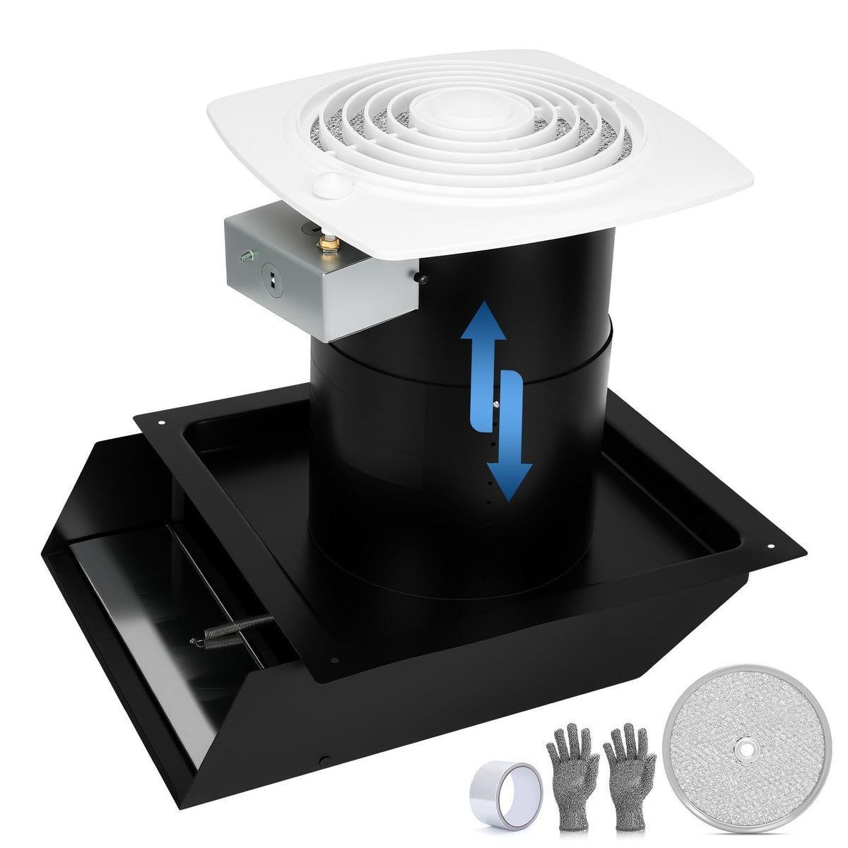 200 CFM Through-the-Wall Exhaust Fan with On/Off Switch Kitchen Exhaust Fan