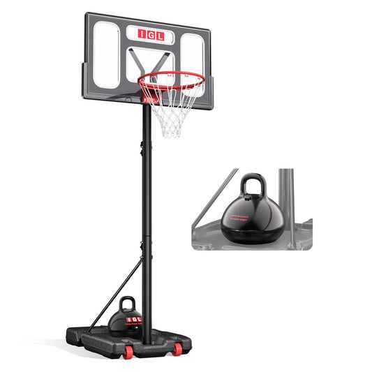 IGL Basketball Hoop Outdoor, 40" Portable & Adjustable Basketball Goal