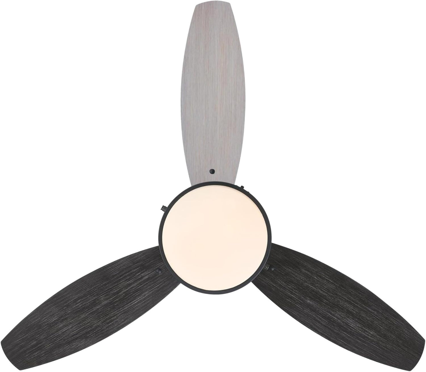 Westinghouse Lighting Alloy Contemporary Indoor/Outdoor Ceiling Fan, LED Light Fixture with Opal Frosted Glass, 42 Inch, Matte Black Finish
