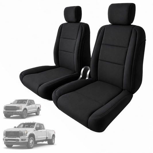 Pigenius Neoprene Front Seat Covers for Ford F-150 F-250 F-350 | Front row only, no rear seat or console cover, fits F-150 2015-2026, Lightning 2022-2026, F-250/F-350 2017-2026