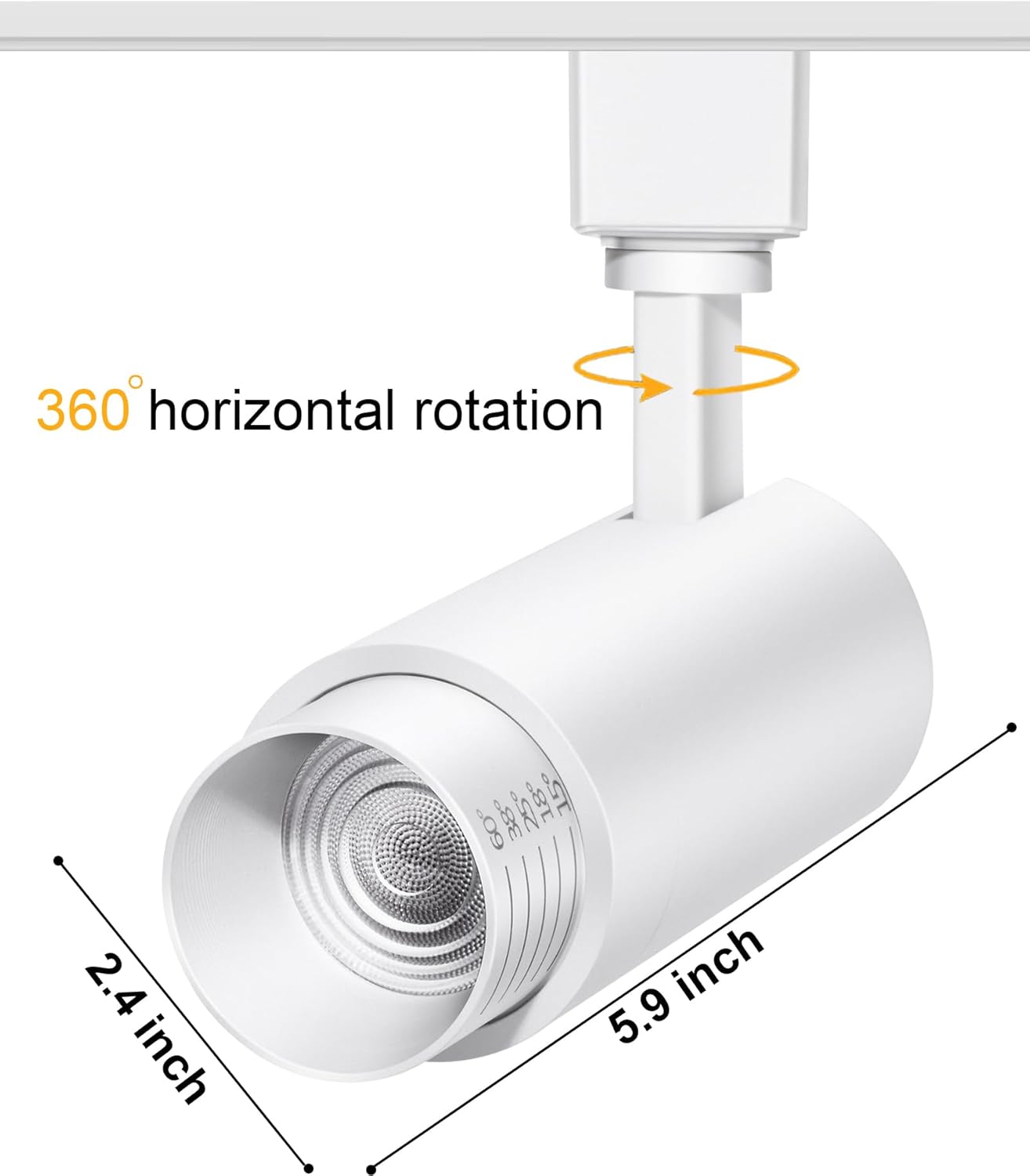 12W LED Track Lighting Heads,2700K-6500K Stepless Dimming H Type Dimmable Rail Ceiling Track Lights Fixtures