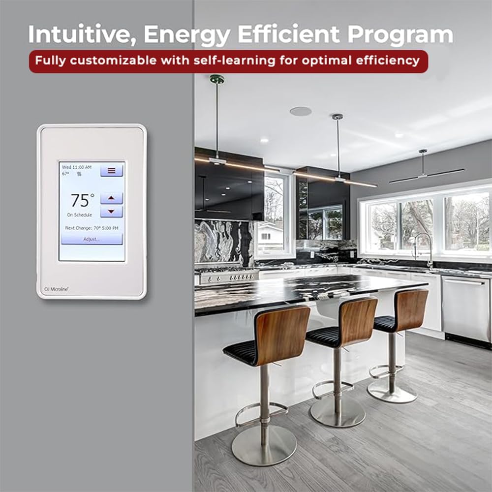 Electric Radiant Floor Heating Thermostat, Touch Screen Programmable Thermostat with GFCI, 120V or 240V, with Intuitive Screen Interface, UDG4-4999, Includes Floor Sensor