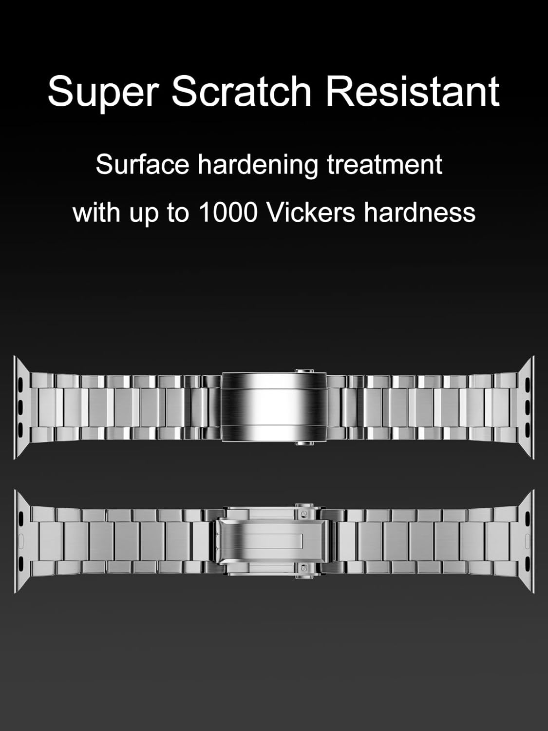 Compatible for Apple Watch Ultra 2 Band 49mm Titanium Metal Men Strap, Adjustable Buckle with Super Scratch Resistant Compatible for Apple Watch Series