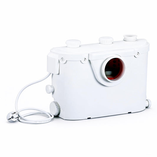 600W Macerator Pump Toilet Pump Upflush to 26FT 1800GPH Utility Sink Pump with 4 Water Inlets 1 Outlets Macerating Toilet System for Toilet Sink Shower Laundry Kitchen Basement