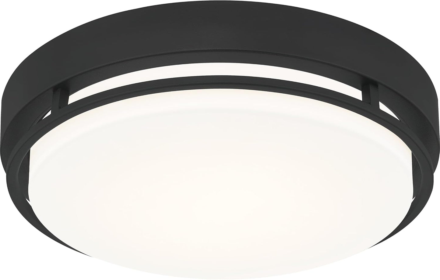 Hale Integrated LED Flush Mount Light, 14-Inch Earth Black Ceiling Fixture, Modern Low Profile Lighting for Hallway, Kitchen, Bedroom 14" W