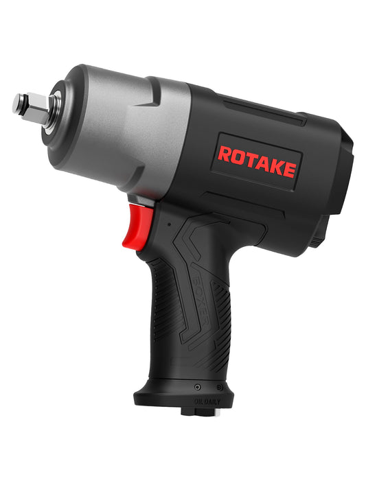 ROTAKE RT-5276 1/2" Air Impact Wrench High Torque, 1400 Ft-Lbs Heavy Duty Pneumatic Impact Gun, Twin Hammer Air Tools for Professional Mechanics, Car & Light Truck Tire Removal