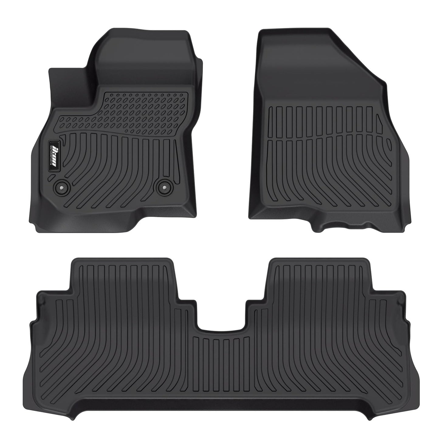 3D TPE Floor Mats, Compatible with 2017-2023 Chevrolet Bolt EV, All Weather Waterproof Anti-Slip Floor Liners, Front & 2nd Row Full Set Car Interior Accessories, Black