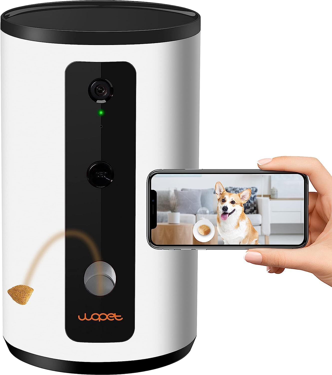 WOPET 5G Wi-Fi Dog Camera with Treat Dispenser, D01 Plus Indoor Pet Camera for Dogs and Cats, 1080P HD with Night Vision, Two Way Audio, Phone App