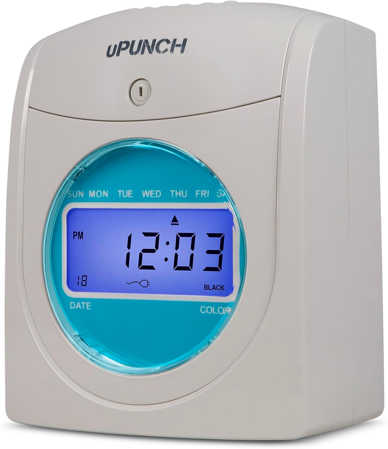 Smart Time Clock System for Small Business: Auto Align Punch Clock with Free Mobile App for Digital Time Card Management and Payroll, uPunch SB1200