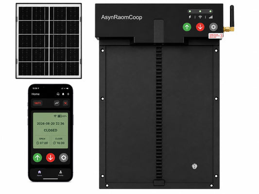 Automatic Chicken Coop Door,Solar Powered WiFi Chicken Door Opener with App