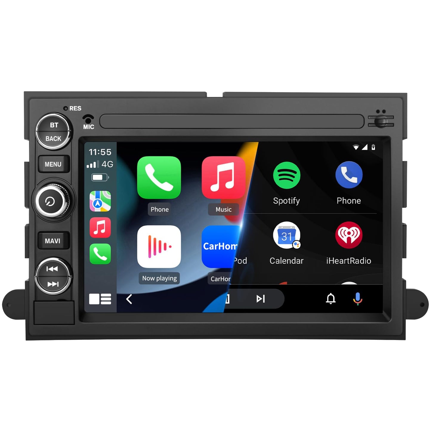 Android 13 Car Radio Compatible for Ford F150 F250 F350 Fusion Edge Explorer Taurus Freestar, Car Stereo Audio with Wireless CarPlay/Android Auto SWC GPS WiFi Bluetooth FM RDS DSP