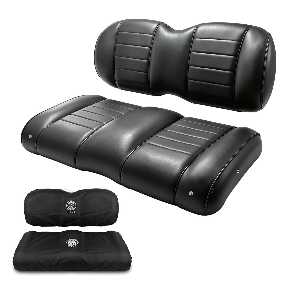 NOKINS Golf Cart Seat & Waterproof Cover for EZGO TXT 1994-Up/RXV 2008-Up