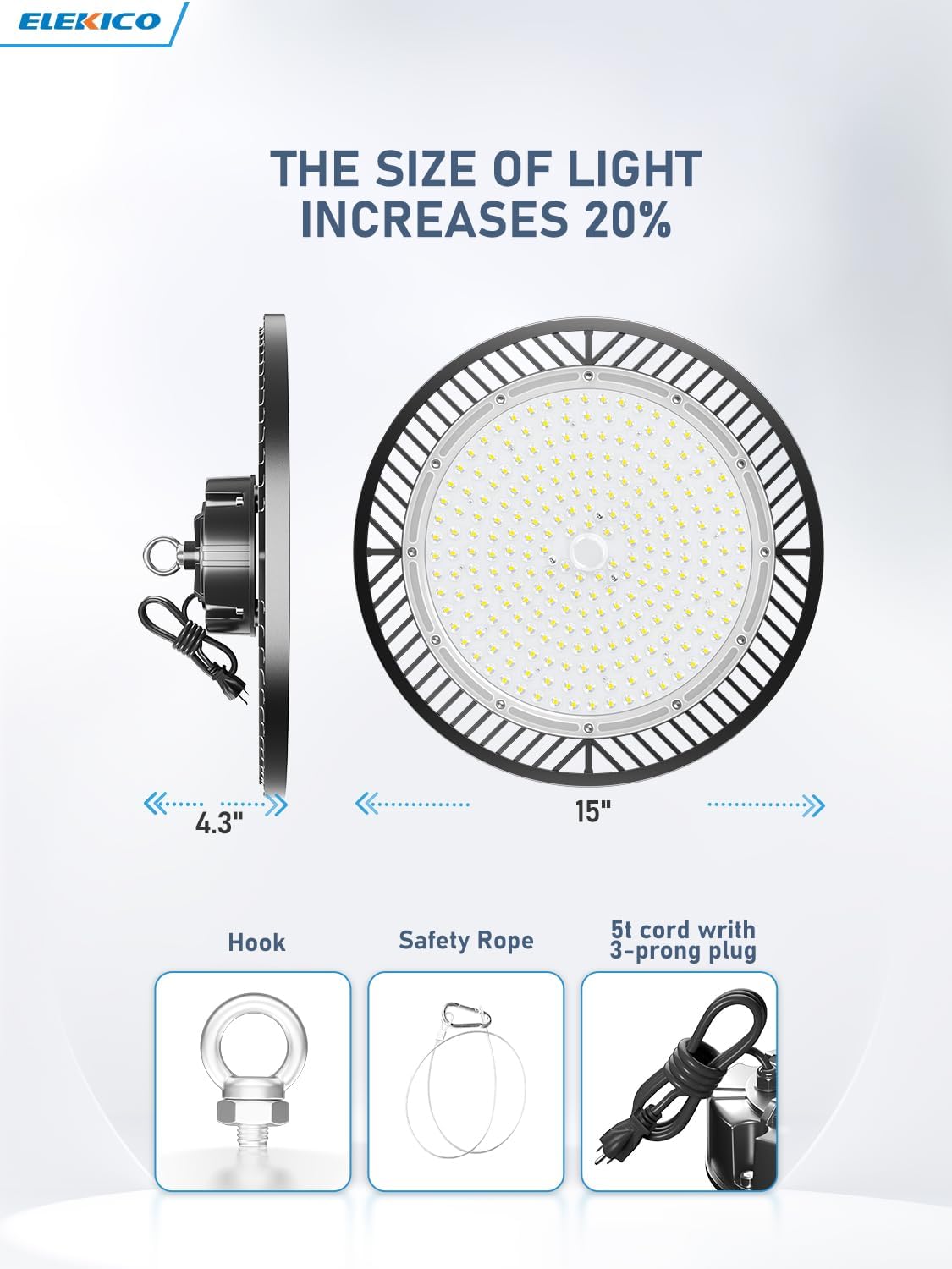 Upgrade 350w Led Shop Lights, 6 pack Super Bright 52500lm 5000k Ufo Led High Bay Light, High Bay Led Shop Lights With Us