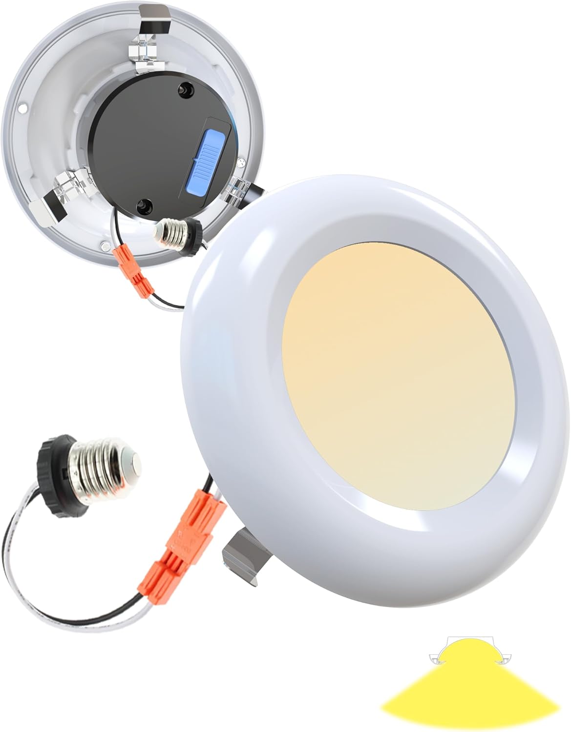 AKIHE 4 Inch Retrofit Led Recessed Lighting,Indirect Light Dimmable Can Retrofit Lights,5CCT-in-ONE(2700K-5000K),7W,5