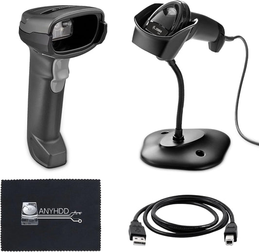 Zebra DS2278 Series Bar Code Scanners Cordless Handheld Bundle Standard Range Barcode Scanner Area Imager Kit with Presentation Cradle and USB Kit +