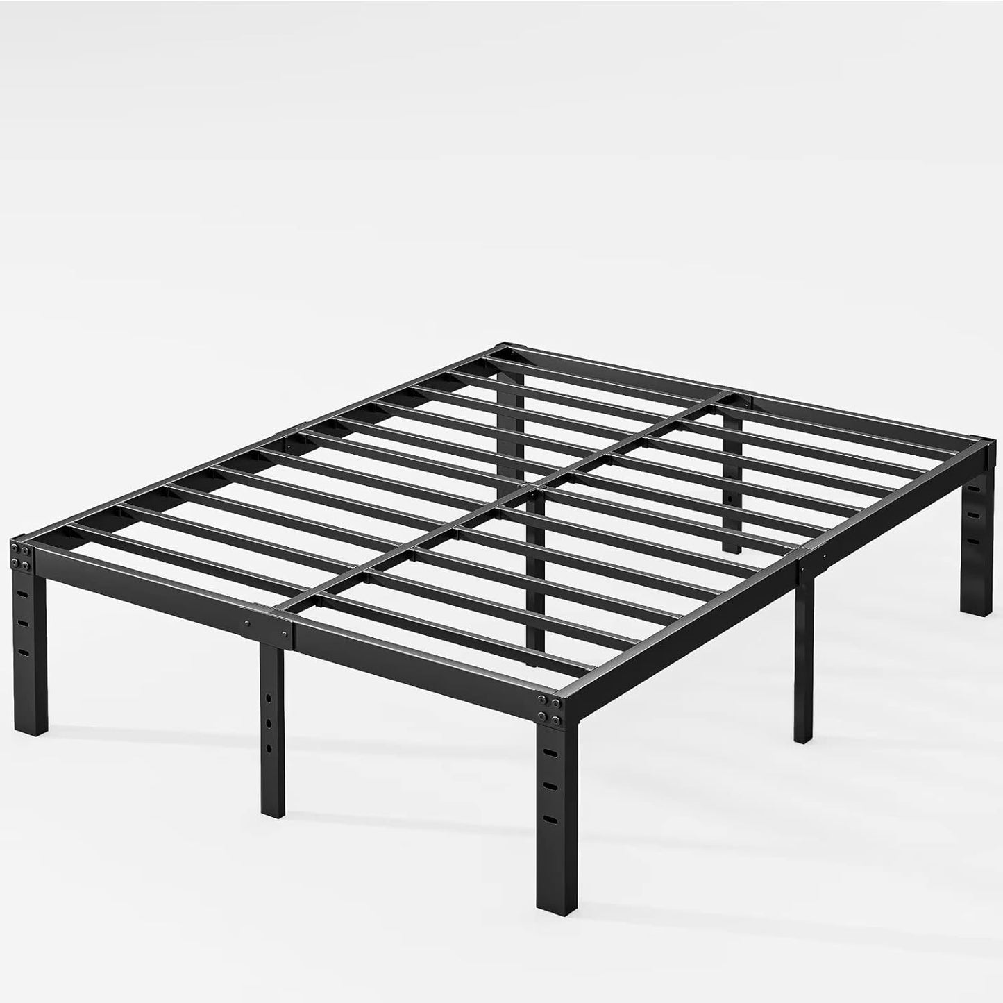 EZBeds King Size Bed Frame, 14 Inch High King Bed Frame, Heavy Duty Metal King Bed Frame No Box Spring Needed, Easy Assembly, Noise Free, Steel Slat