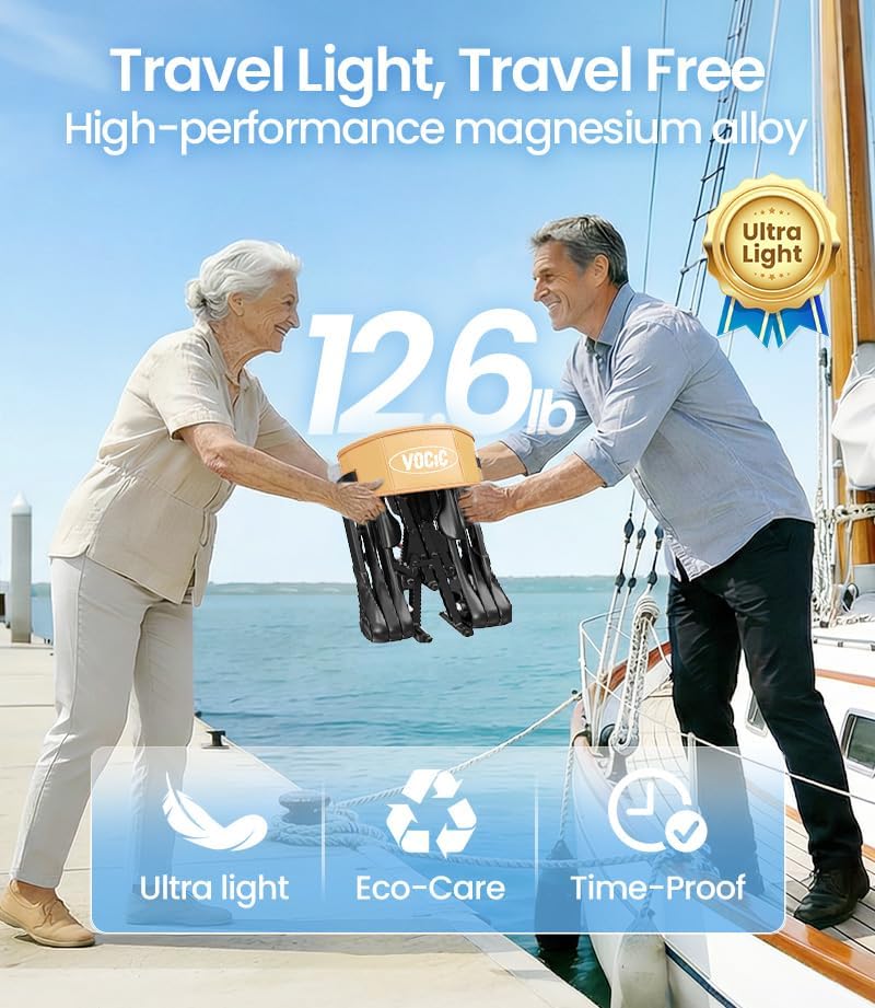 Ultra Lightweight Foldable Rollator for Adults – Z35 Walkers with Dual X-Design, Supports 300 lbs, Includes Carry Bag