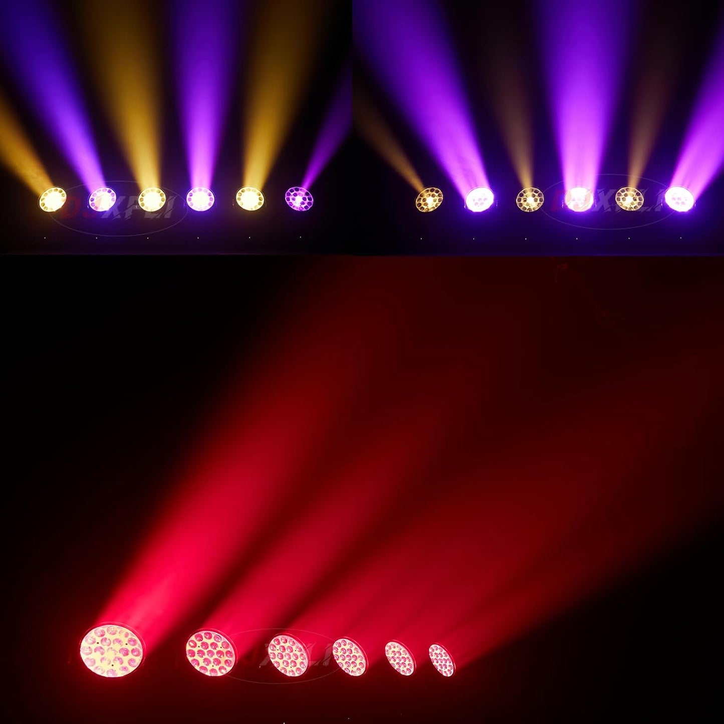 19x15W LED Moving Head DJ Light RGBW 4-in-1 Stage Zoom Beam Wash Lighting Effect with DMX512 Sound Activated for Church Parties Live Show Bar Disco