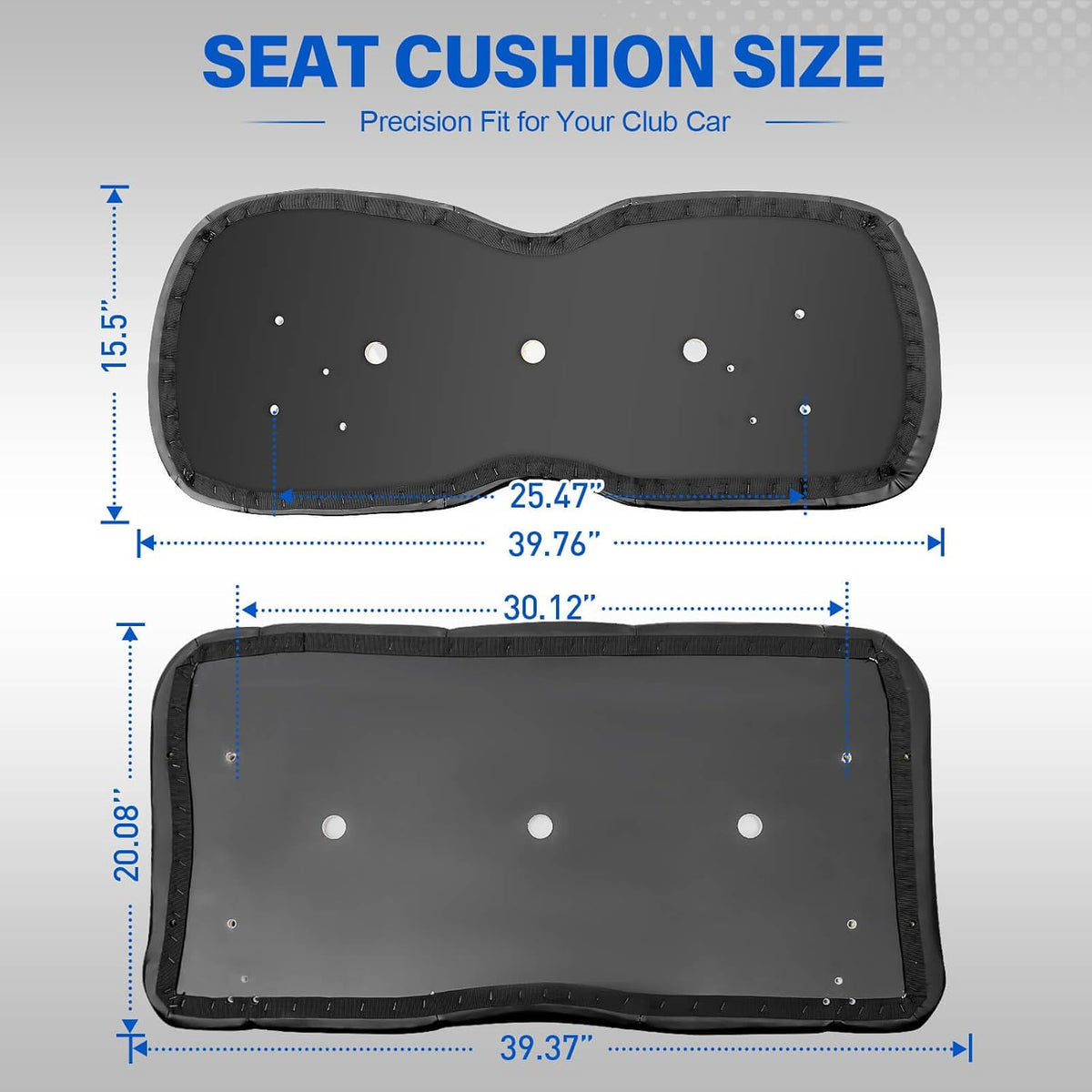 NOKINS Golf Cart Premium Seat Fits EZGO TXT 1994-Up/RXV 2008-Up Black Fits EZGO TXT/RXV