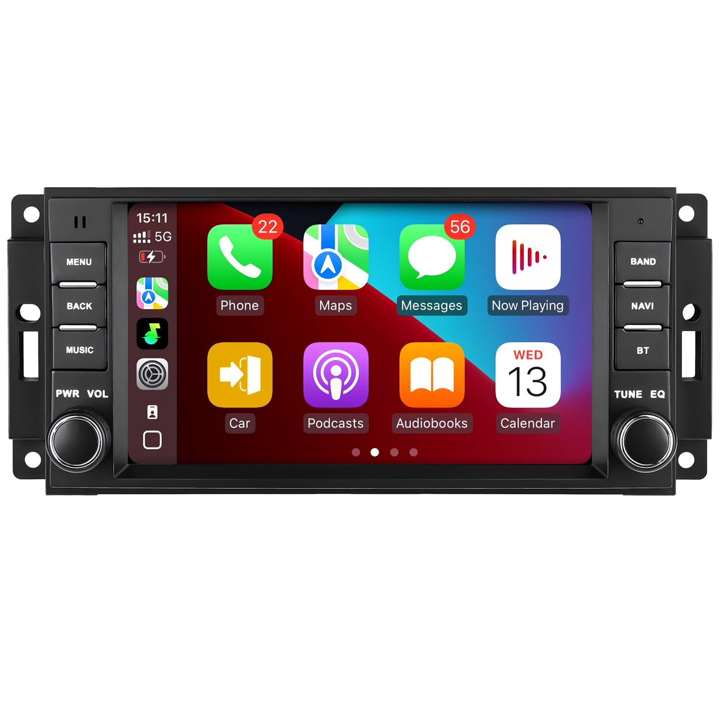 Car Radio for Wrangler JK 2007-2018 Dodge Ram 1500 2500 3500 2009-2012,7 Inch 2+64G Android 13 Touch Screen Head Unit with Wireless CarPlay & Android Auto,GPS Navigation,HD Backup Camera