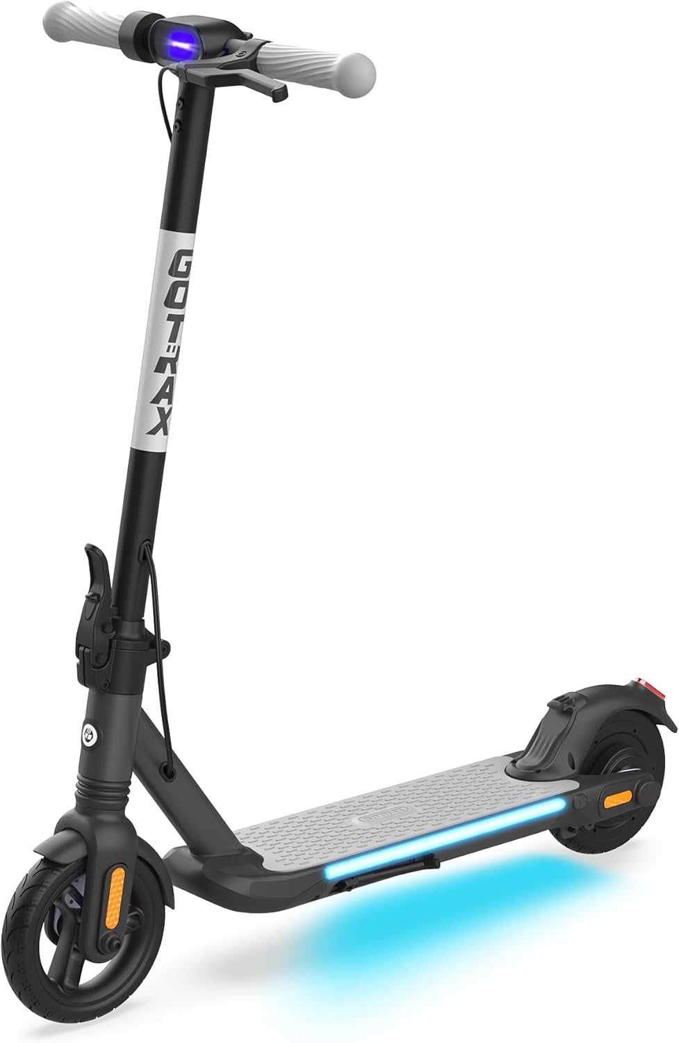 Gotrax Electric Scooter for Kids, Max 3/7 Miles 6/10 Mph, 5' /6' Solid Wheels with Flash Lights for Boys Girls Ages Over 6 Years Old (10Mph Black)