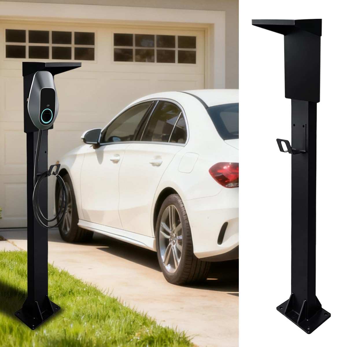 Cold Rolled Steel Charging Station Column - Weather-Resistant for Outdoor/Indoor Use EV Charge Stand Charging Pillar for Tesla