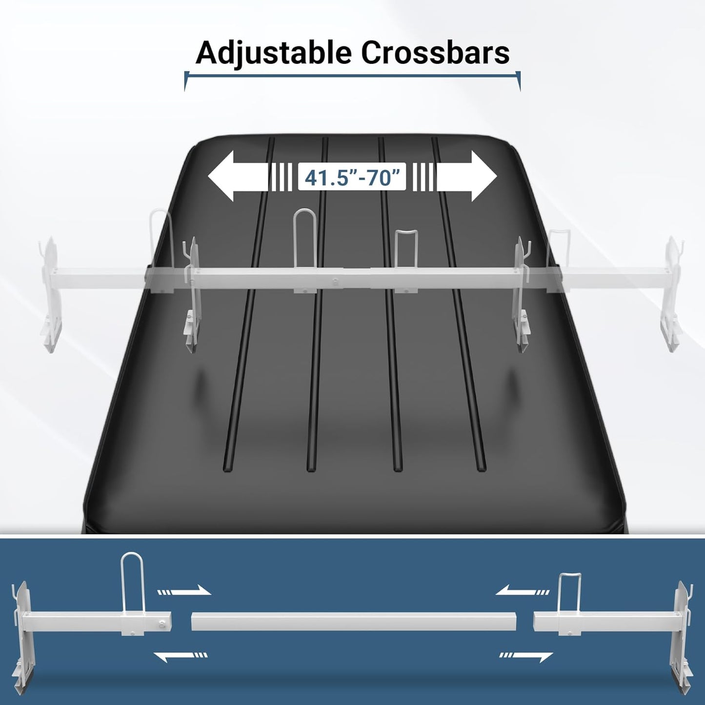 Van Roof Ladder Rack 2 Bar Set