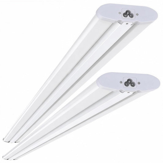 HYPERLITE 8 Foot LED Shop Light: 110W Ultra Slim Wraparound Light 5000K, 8ft LED Strip Light Fixture 120V, 11000LM, 80 CRI, ETL Listed Commercial Ceiling Light for Garage Warehouse, 2P 8FT | 2PACK