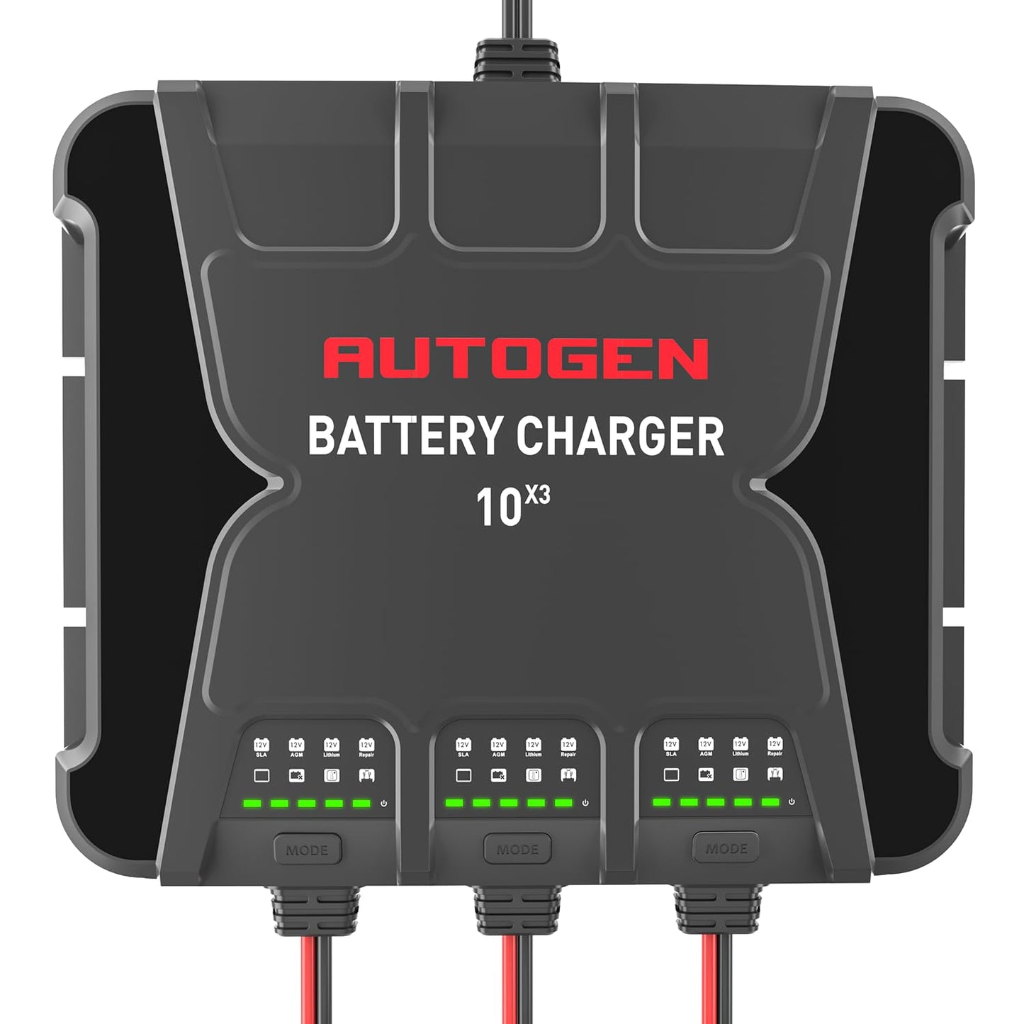 3-Bank Smart Marine Battery Charger, 12V 30A (10A/Bank) Waterproof Onboard Boat Charger, Battery Maintainer and Desulfator for Deep-Cylce, AGM and Lithium(LiFePO4) Batteries