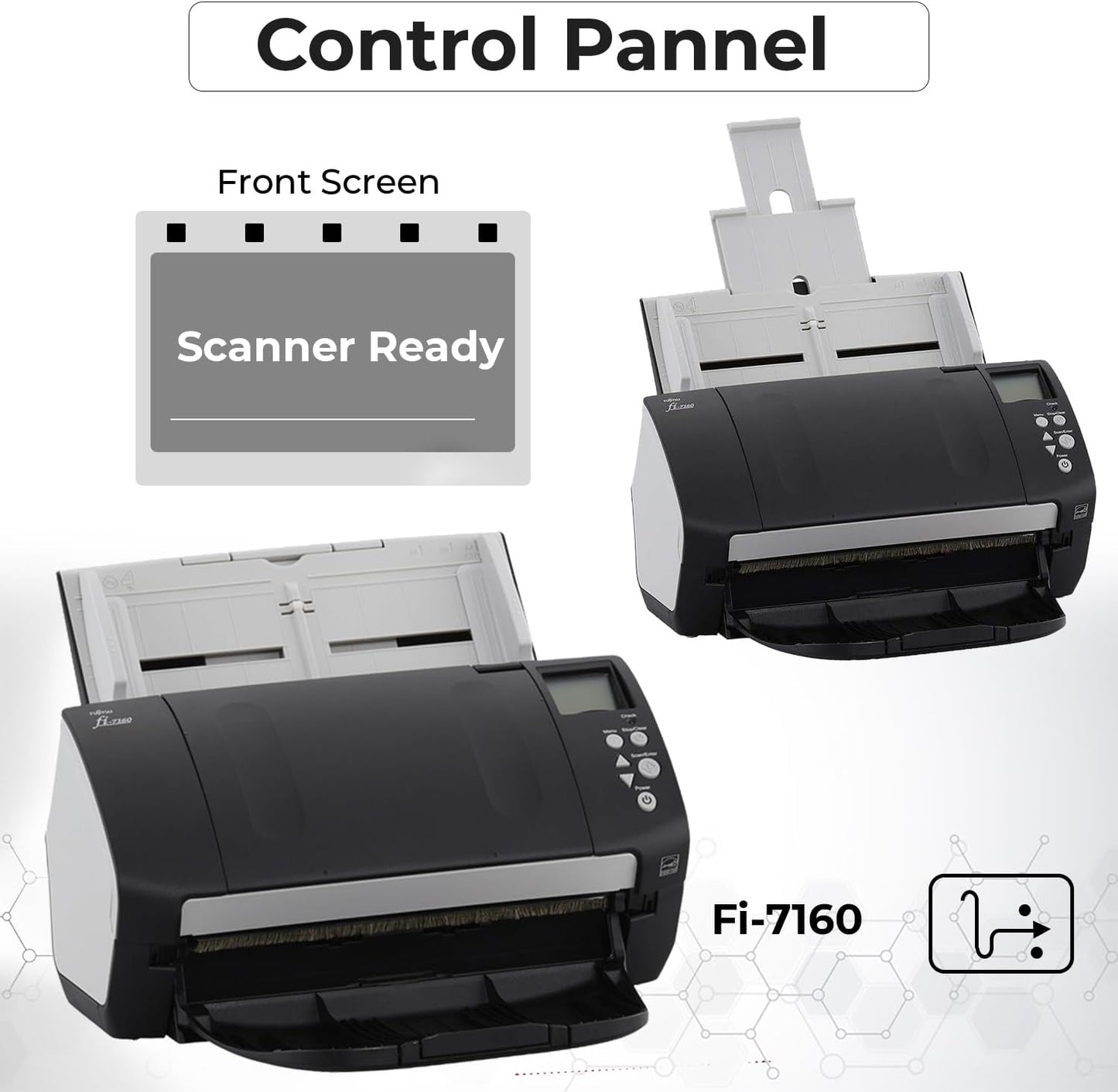 Refurbished Fi-7160 Scanners for Computers - 600 DPI Document Scanner, with 24V Power Cable & USB 3.0 Cable & Microfiber Cleaning Cloth