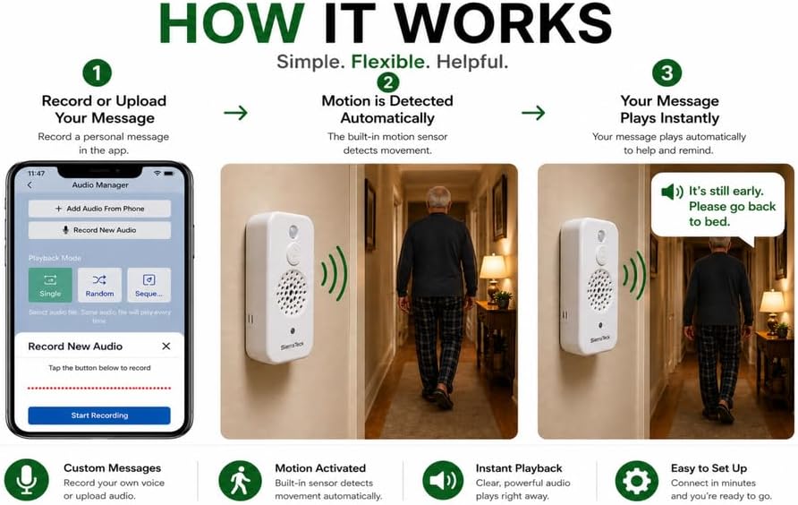 SierraTeck Pro: Motion-Activated Audio Player - Wi-Fi & Real-Time Alerts