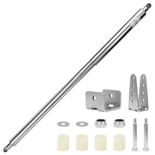TB200SS Stainless Steel Hydraulic Gate Closer, Rust-Resistant & Weatherproof Automatic Gate Closer with Adjustable Closing Speed, for 60–140 Lbs Vinyl, Steel, Wood and Chain Link Fence Gates