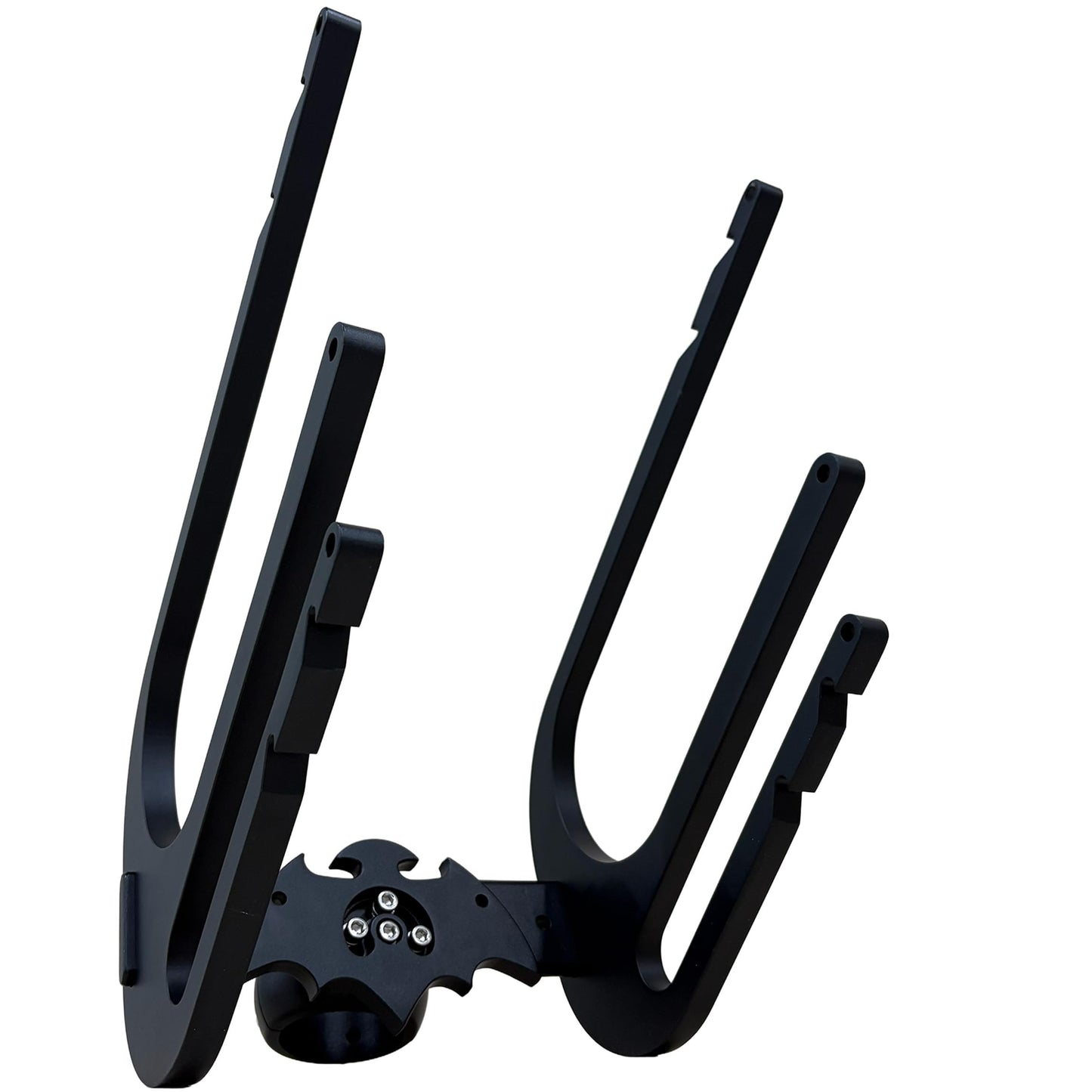 SurfWing™ Wakeboard/Surf Combo Tower Rack, Dual-Slot Wakesurf Board Rack Fits Surf Style, Hybrid, Skim and Wakeboards, Universal Boat Tower Mount Black