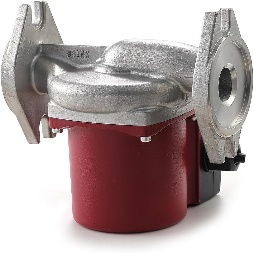 1" Stainless Steel Flange Connection 115V Hot Water Pressure Booster Pump,93W, 3-Speed Switchable Circulation/Circulator Pump Recirculating Pump, for Solar Water Heater/Floor heating/Boiler,Red