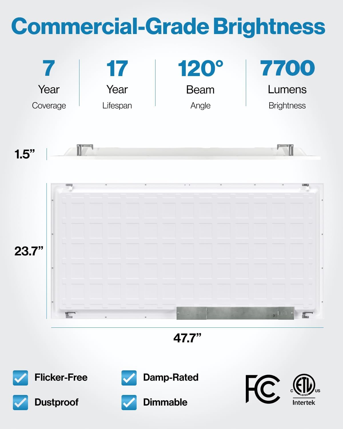 Sunco 6 Pack 2x4 LED Flat Panel Lights, 7700LM High Brightness, 40W/50W/60W & 4000K/5000K/6000K Selectable, Dimmable 0-10V, Dustproof Back-Lit Drop