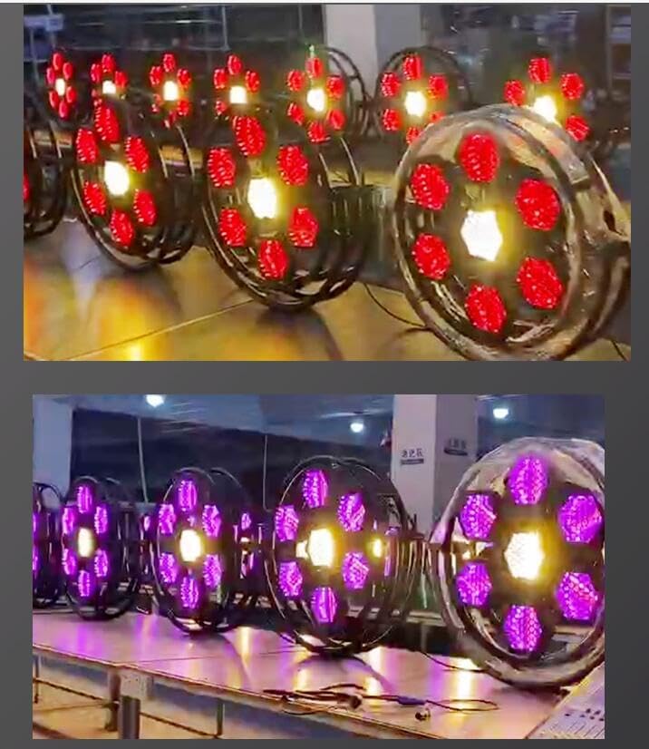 350W (7pcs*50W) RGB Retro Light for Party Wedding DJ Club Stage