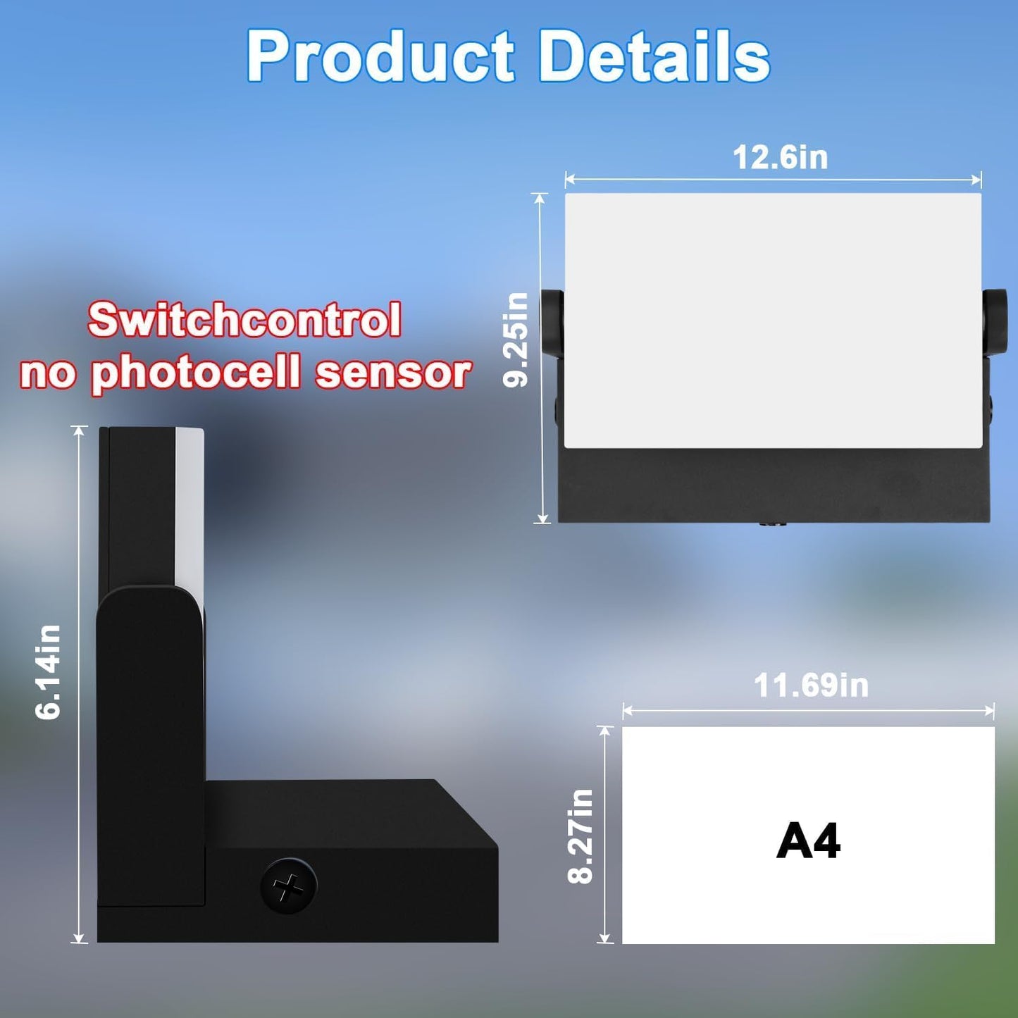 ledmo LED 150W Wall Pack Light Outdoor Switch Control Freely Rotating LED Wall Mount Light 5000K Waterproof Black Modern Flood Security Lighting Fixture for Warehouse Shop Barn Building，4 Pack 150W-4Pack