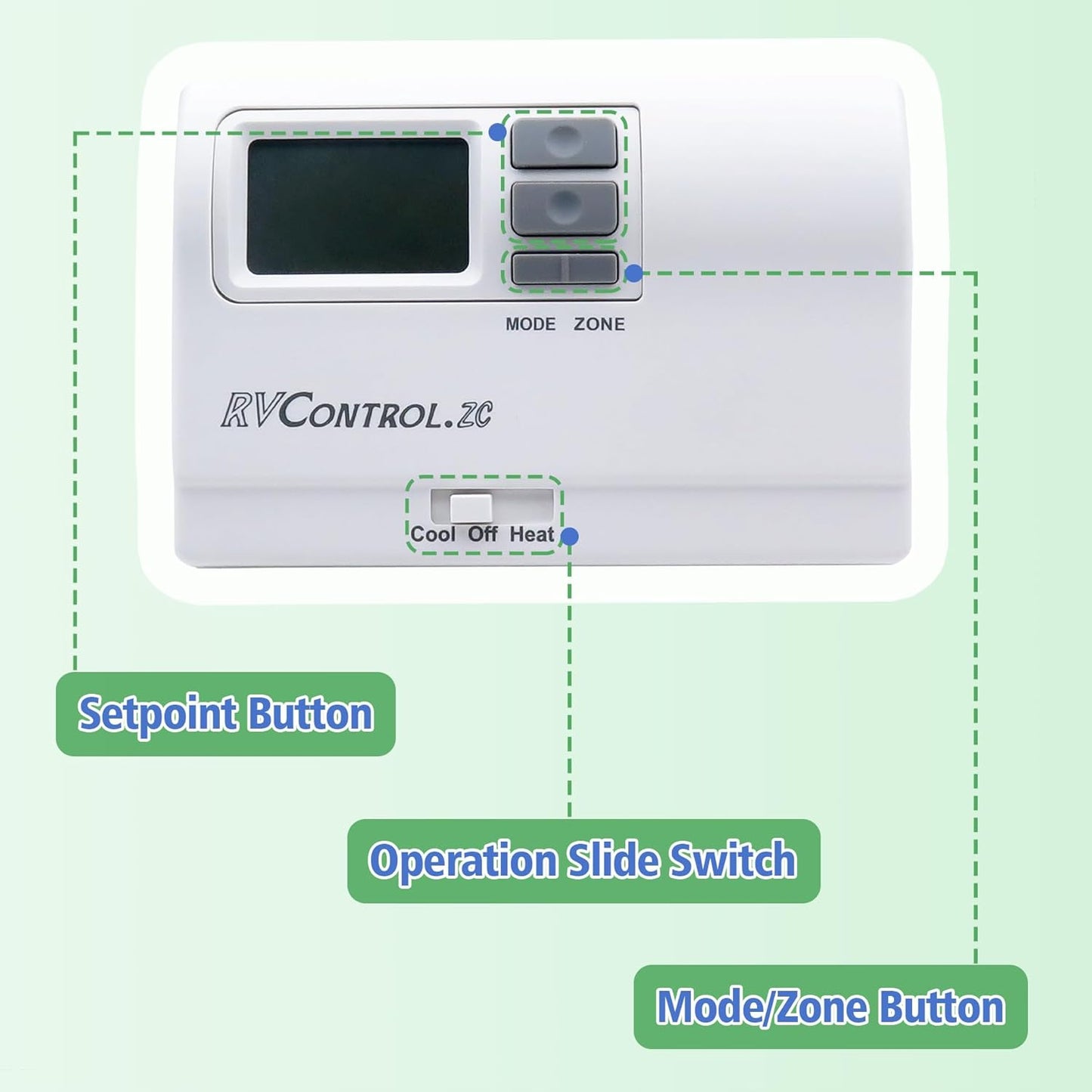 Digital Thermostat, Heat/Cool T-Stat Wall Thermostat Compatible with Coleman 8330D3351, White