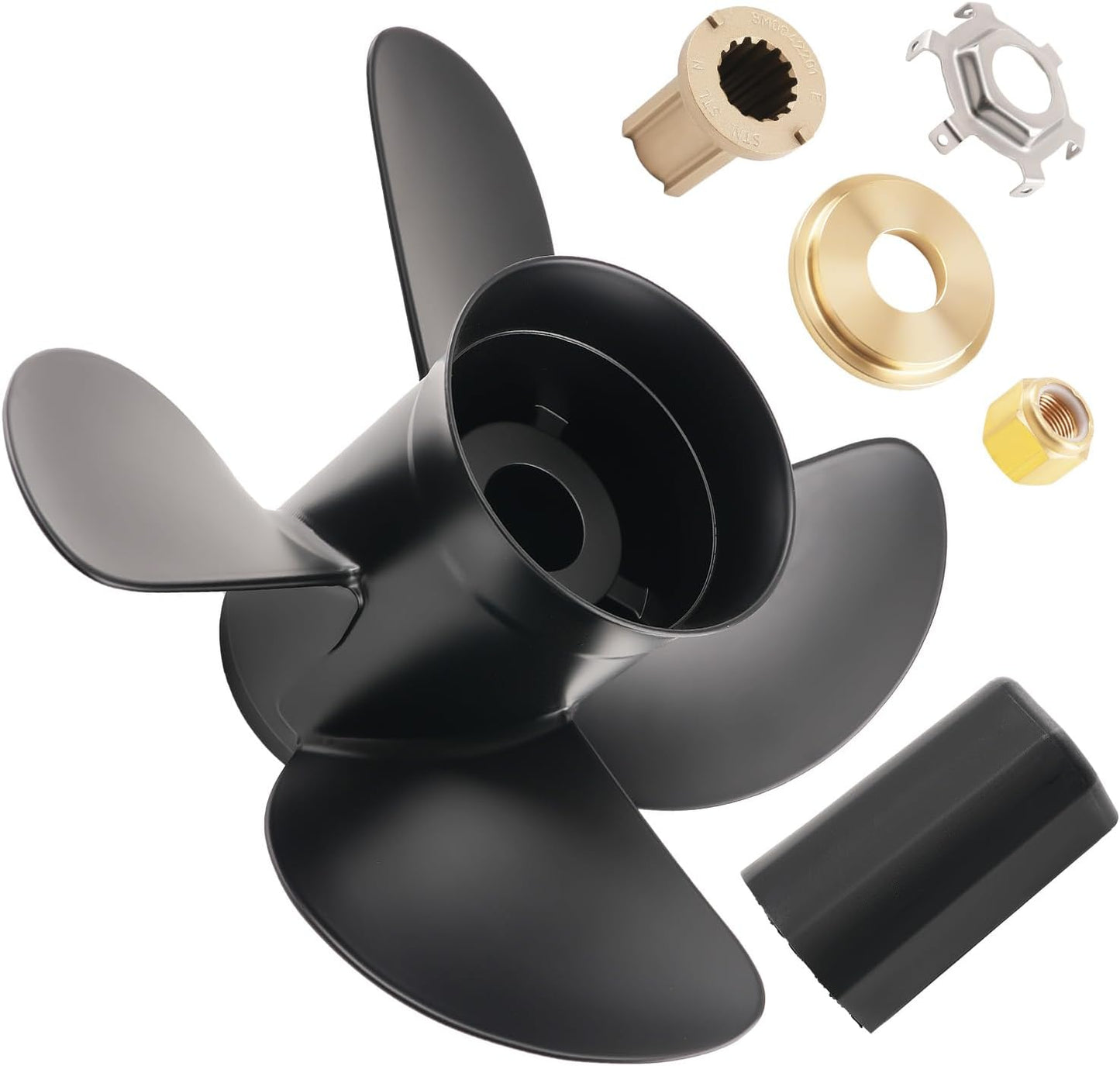 maXpeedingrods 4 Blades 14 X 19 Aluminum Boat Propeller for Mercury Engines 135-300HP Outboards 15 Spline Tooth, RH, Parts No# 48-8M0084495