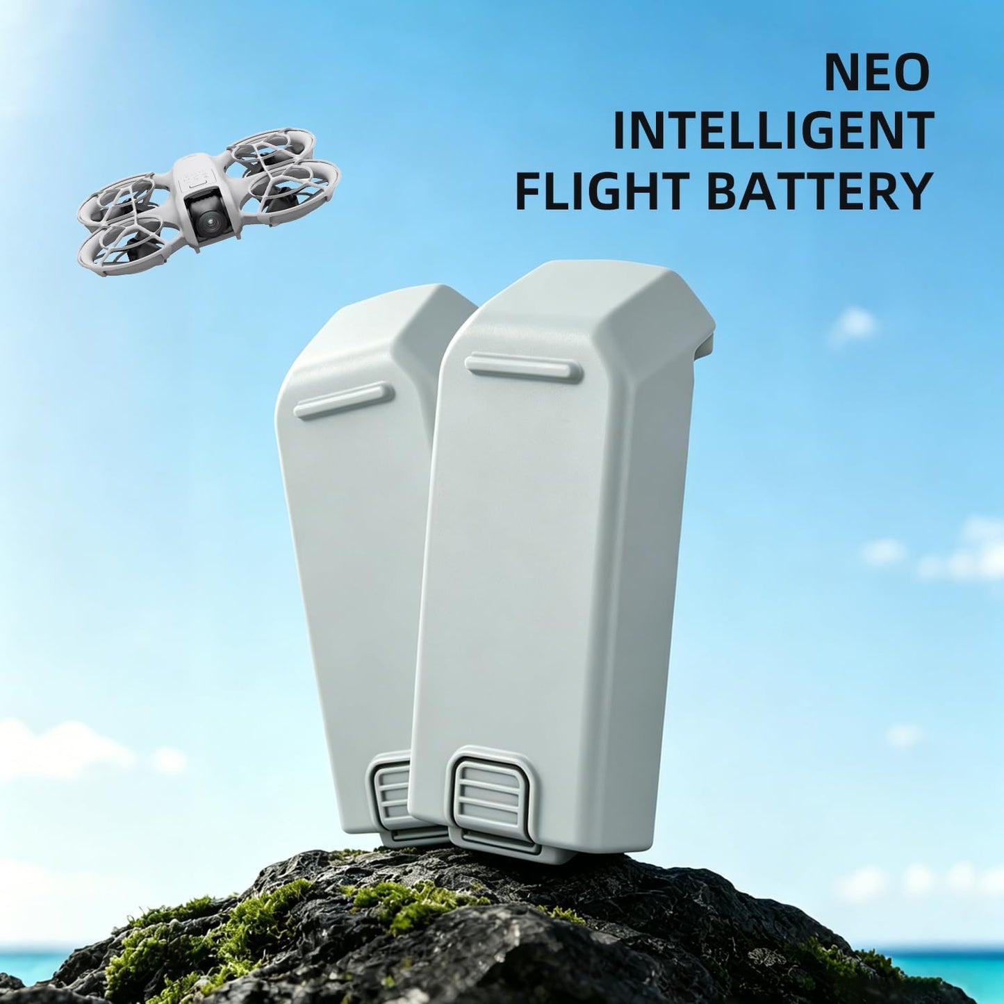 (2-Pack DJI Neo Battery,1435mAh Intelligent Flight Replacement Li-ion Battery,Max 18 Mins Flight Time,Compatible with DJI Neo Drone