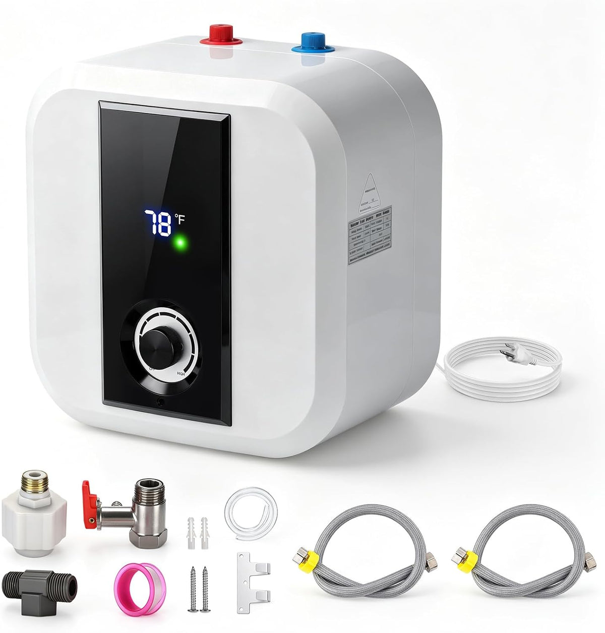 10L Under-Sink Water Heater, 2.5-Gal Electric Tank Water Heater